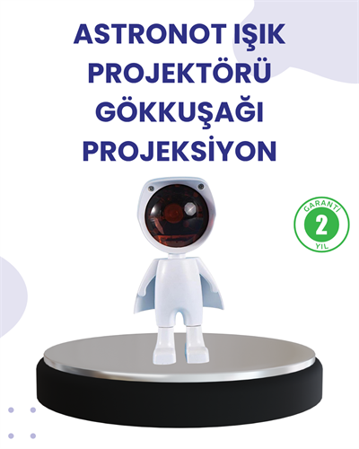 Dekoratif Gün Batımı Işığı – Astronot Figürlü