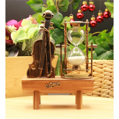 Dekoratif Keman Tasarımlı Kum Saati