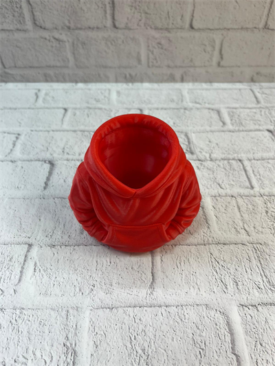 Dekoratif Kırmızı Hoodie Kalemlik 10x10 cm
