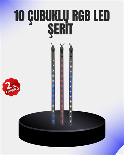 Dekoratif LED Meteor Işık 10’lu Çubuk Seti