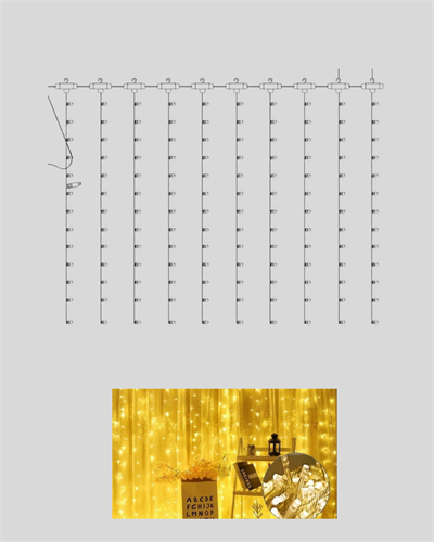 Dekoratif Perde Peri Led Günışığı Renk 8 Fonksiyonlu Işık