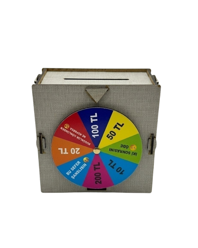 Dekoratif Şans Çarklı Kumbara Para Biriktirme Oyunu