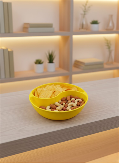 Dekoratif Sarı Çerezlik Kase 4’lü Set 3x12 cm