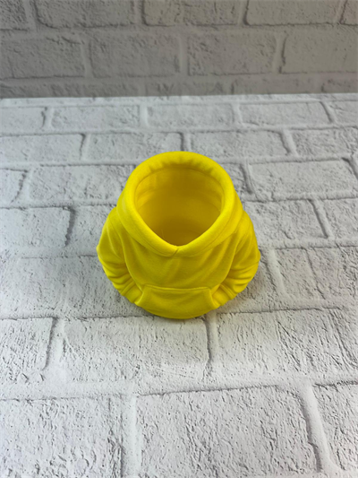 Dekoratif Sarı Hoodie Kalemlik 10x10 cm