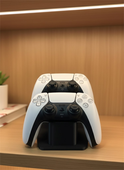 Dekoratif Siyah İkili Gamepad Standı 7x18 cm
