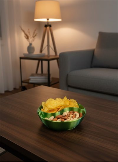 Dekoratif Yeşil Çerezlik Kase 4’lü Set 3x12 cm