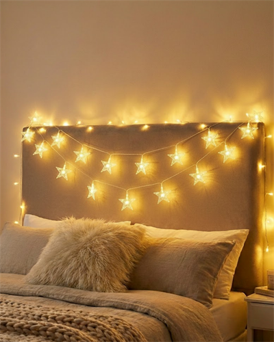 Dekoratif Yıldız LED Aydınlatma 5 Metre Sabit Işık İç Mekan Kullanım