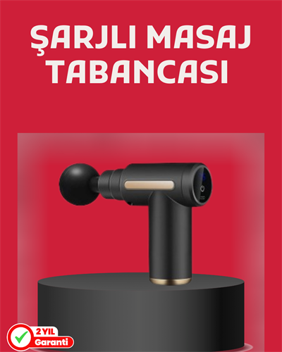 Derin Doku Masaj Tabancası 4 Başlık 6 Kademeli Sessiz Güç Şarjlı Kas Gevşetici