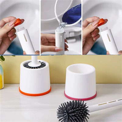 Deterjan Hazneli Silikon Tuvalet Fırçası