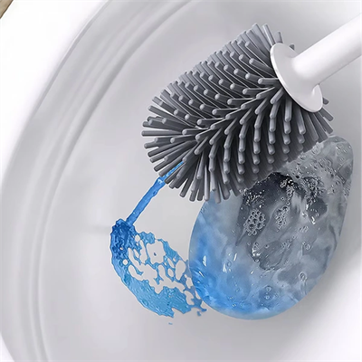 Deterjan Hazneli Silikon Tuvalet Fırçası