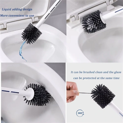 Deterjan Hazneli Silikon Tuvalet Fırçası