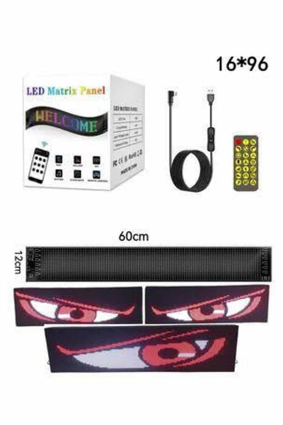 Digital Araba Yazısı Ekran Matrix En Büyük Boy Matrix LED Panel 19*96 pıxel