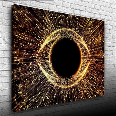 Digital Yanılsama Siyah ve Kahve Tonlarda Kanvas Tablo 50x 70