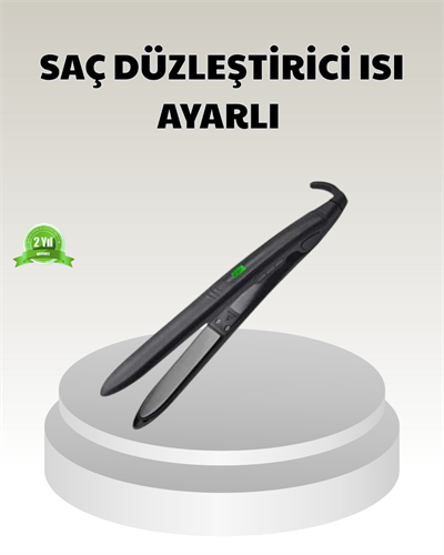 Dijital Ekranlı Isı Ayarlı Saç Düzleştirici –  Titanyum Plaka, Seyahat Dostu Tasarım