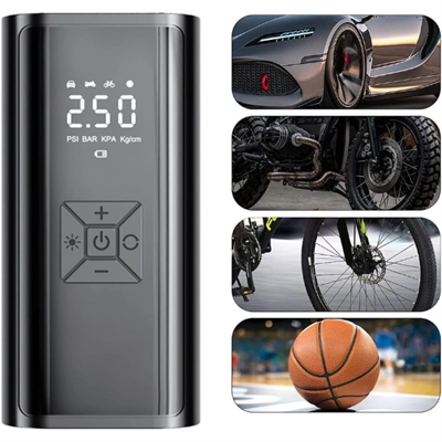 Dijital Ekranlı Şarjlı Taşınabilir Araç Hava Kompresörü