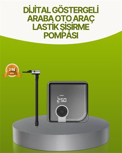 Dijital Ekranlı Taşınabilir Akıllı Araç Hava Kompresörü