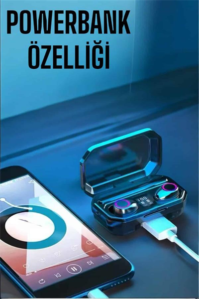 Dijital Göstergeli Bluetooth Bağlantılı Kulaklık Dokunmatik Kontrol