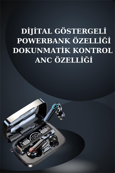 Dijital Göstergeli Powerbank Bluetooth Kulaklık ve Yeni Nesil Amoled Ekran Akıllı Saat