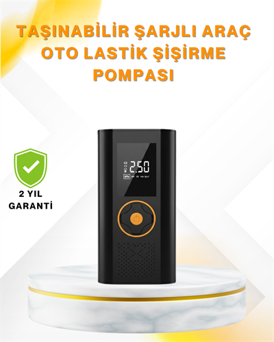 Dijital Göstergeli Taşınabilir Hava Kompresörü Güçlü Şişirme Performansı