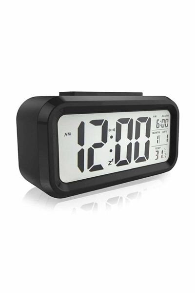 Dijital Masa Saati Takvim Çalar Saat Alarmlı Işıklı Led Ekran Pilli