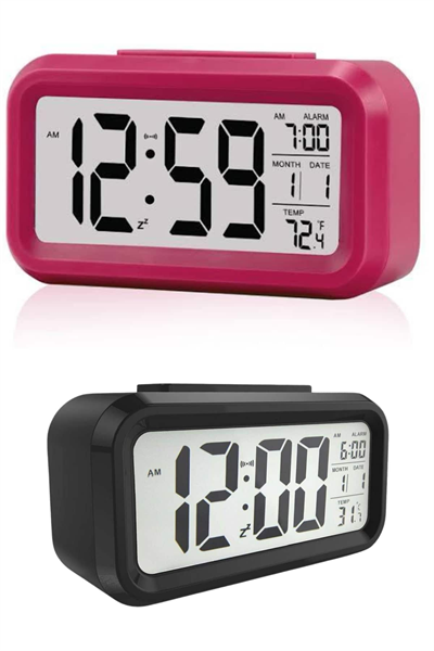 Dijital Masa Saati Termometre Takvim Led Ekran Pilli Ev Ofis Masası