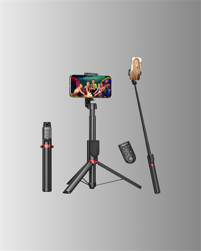 Dikey ve Yatay Çekim Destekli Selfie Stick Tripod