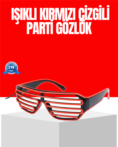 Dikkat Çeken Tasarımlı LED Işıklı Eğlence Gözlüğü