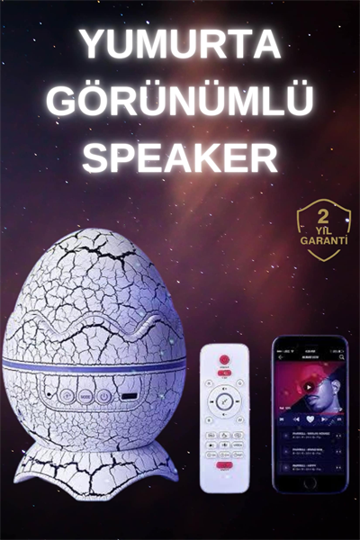 Dinozor Speaker Renk Değiştirme Projeksiyon Modu Bluetooth Hoparlör Gece Lambası