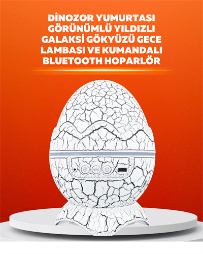 Dinozor Yumurtası Tasarımlı Projektörlü Gece Lambası