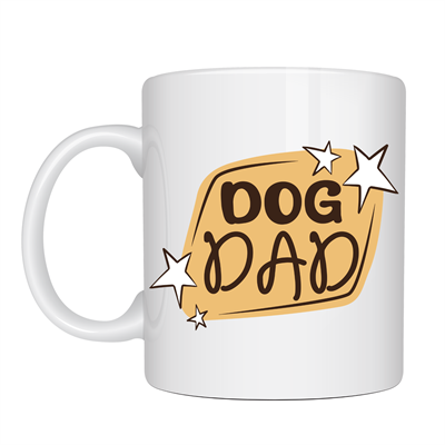Dog Dad Kupa MODEL 184 – Köpek Babası Temalı Porselen Kahve Kupası – Köpek Severlere Özel Hediyelik Kupa