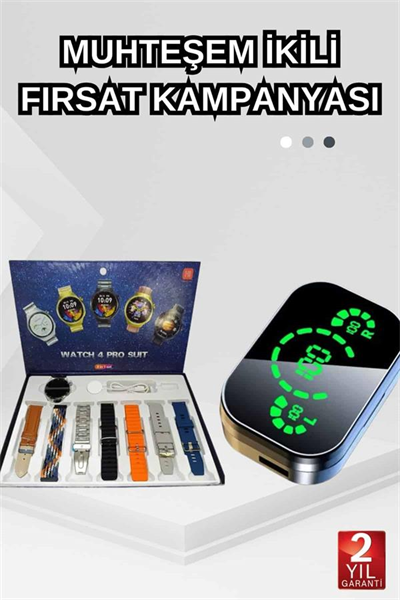 Dokunmatik Akıllı Saat Yeni Nesil Kulaklık Kampanyası Bluetooth Bağlantılı ANC Özelliği