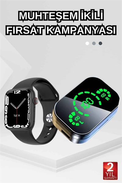 Dokunmatik Akıllı Saat Yeni Nesil Kulaklık Kampanyası ANC Özelliği Yüksek Ses Kaliteli