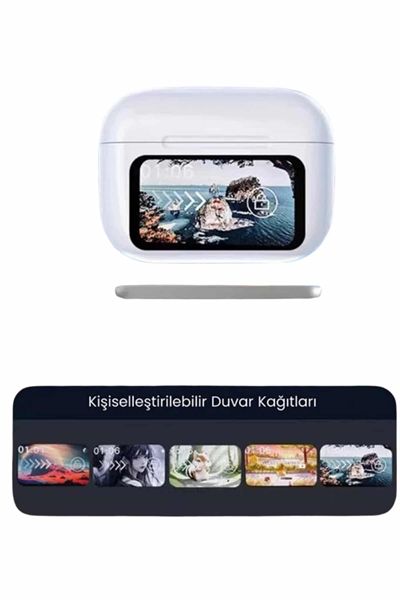 Dokunmatik Ekranlı ANC/ENC Yeni Nesil Pro Bluetooth Kulaklık Dokunmatik Ekran