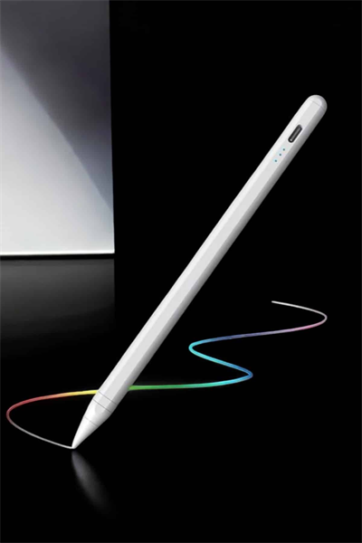 Dokunmatik Kalem Beyaz Şarjlı Yedek Uçlu Android ve İOS Uyumlu