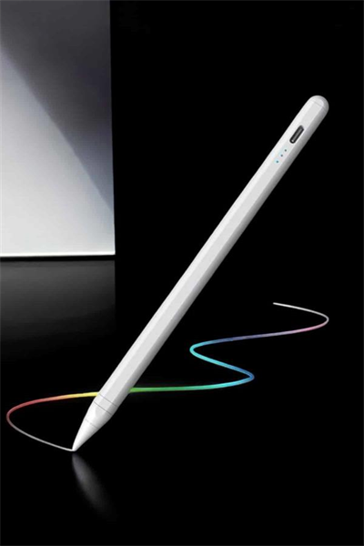 Dokunmatik Kalem Beyaz Şarjlı Yedek Uçlu Android ve İOS Uyumlu