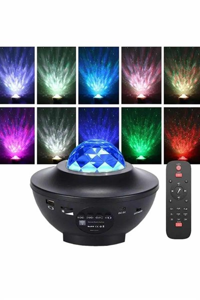 Dönen Işıklı Disko Topu Projektör Müzik Çalarlı Disco Speaker