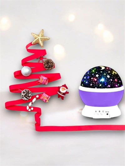 Dönen Renkli Gökyüzü Projektörlü Gece Lambası