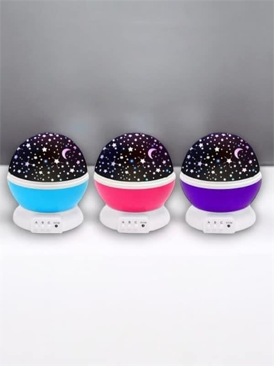 Dönen Renkli Gökyüzü Projektörlü Gece Lambası