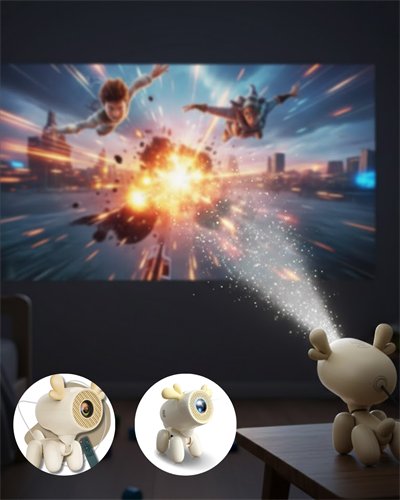 Döner Başlıklı Akıllı Projeksiyon HDMI USB TF Girişli