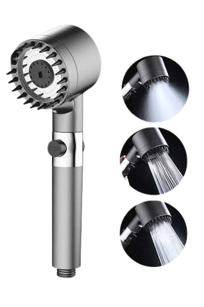 Duş Başlığı Profesyonel Masaj Başlıklı 3 Modlu Yeni Nesil Masaj Uçlu Su Tasarruflu