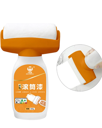 Duvar Rötuş Boya Rulosu 2si 1 Arada Hazneli Hızlı Kuruyan Yama Fırçası