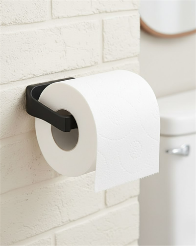 Duvara Monte Siyah Peçetelik Minimal Banyo Aksesuarı