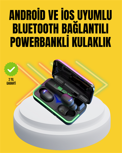 E10 Powerbanklı Bluetooth Kulaklık Oyun Modu ve Şık Tasarım
