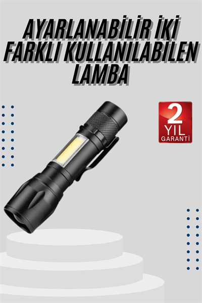 EL Feneri Uzun Menzilli Usb Şarj Edilebilir Kamp Lambası