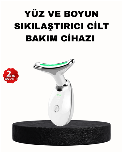 EMS Mikro Akım Yüz ve Boyun Sıkılaştırıcı Cihaz 7000 VPM Titreşim Isı Terapili