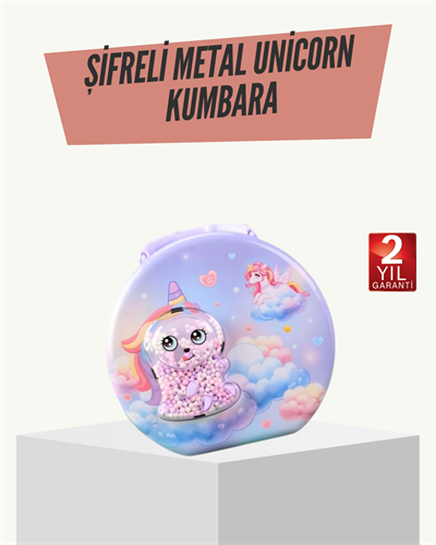 Eğitici Şifreli Çocuk Para Kasası Dayanıklı Metal