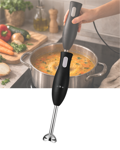 El Blenderı Paslanmaz Çelik Metal Ayaklı Ergonomik Tasarımlı Mutfak Blender