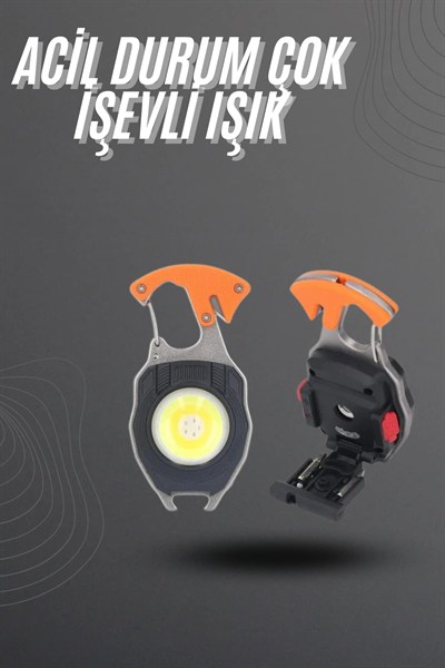 El Feneri LED Anahtarlık Çok Fonksiyonlu Mini Çakmak Özellikli
