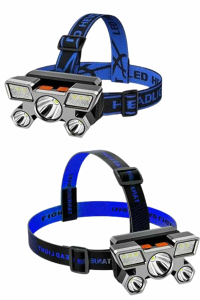 El Feneri Süper Kafa Lambası 4 Modlu 5 Led Kafa Feneri