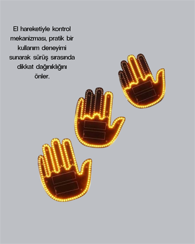 El Hareketiyle Kontrol Edilen 176 LED Amber Güvenlik Lambası